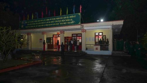 Từ sáng sớm, các cán bộ, chiến sĩ Đồn Biên phòng Cửa khẩu quốc tế Lào Cai đã tham gia bầu cử.