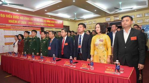 Các đại biểu, cử tri tham dự lễ khai mạc bầu cử.