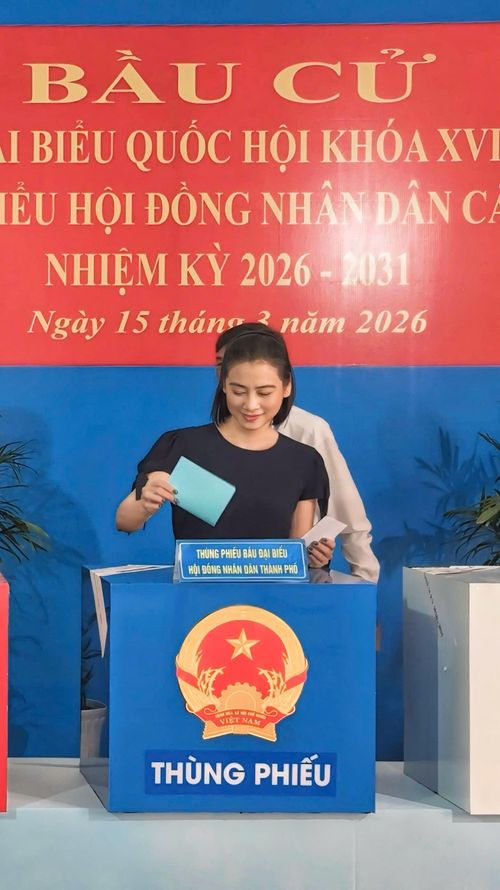 NSƯT Tuyết Thu bỏ phiếu