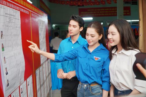 Các hoa hậu, nam vương tham gia bầu cử