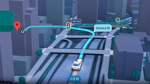 Immersive Navigation đưa người dùng vào một môi trường 3D sống động. Ảnh: Google