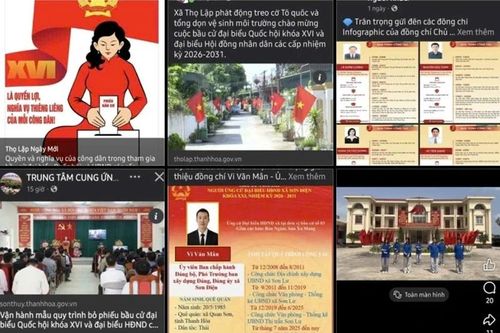 Nhiều hình ảnh tuyên truyền về bầu cử được đăng tải trên không gian mạng.