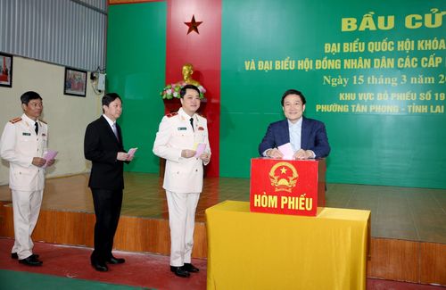 Đồng chí Nguyễn Tuấn Anh - Ủy viên dự khuyết Ban Chấp hành Trung ương Đảng, Phó Bí thư Tỉnh ủy bỏ phiếu bầu đại biểu Quốc hội khóa XVI và đại biểu HĐND các cấp nhiệm kỳ 2026-2031. 