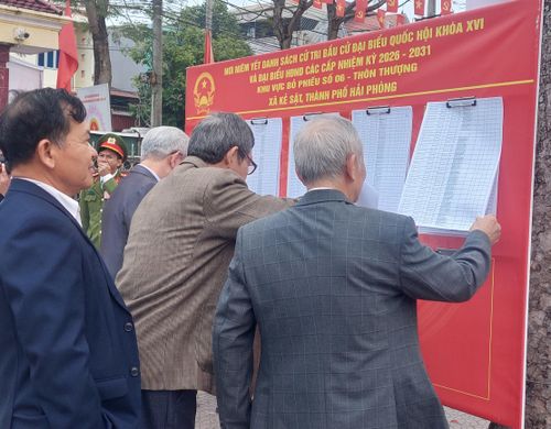 Các cử tri xem tiểu sử ứng viên