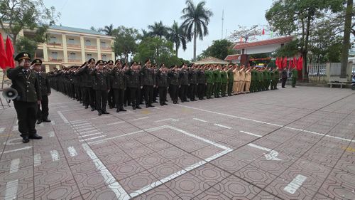 Các đại biểu thực hiện nghi thức chào cờ
