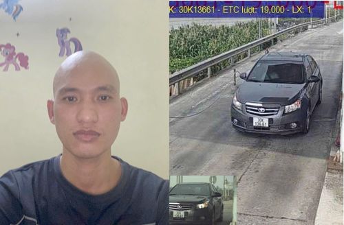 Nghi phạm Ngô Duy Thăng và chiếc ô tô biển số 30K-136.61 dùng để bỏ trốn.