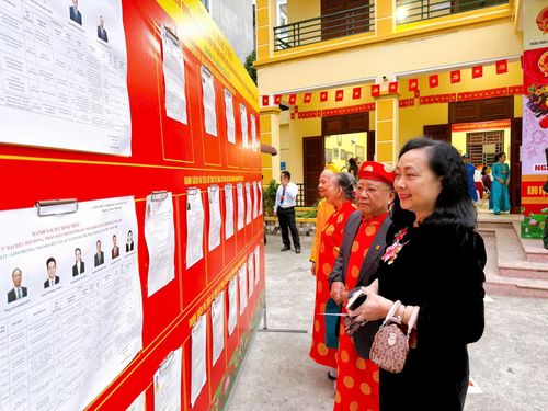 Cử tri nghiên cứu danh sách những người ứng cử.