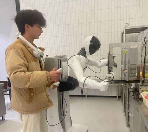 Mỗi chuyển động của robot đều được camera và cảm biến ghi lại chi tiết, từ góc xoay khớp tay đến lực cầm nắm đồ vật.