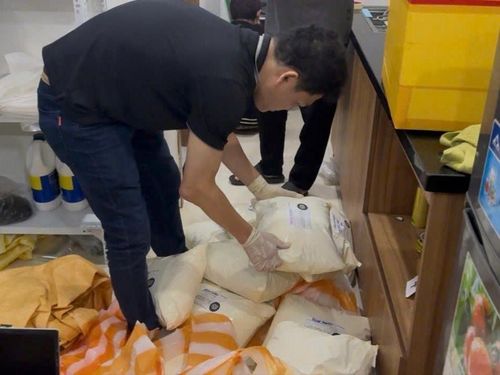 Lực lượng chức năng kiểm tra, thu giữ lượng lớn cần sa tại nơi ở của đối tượng.