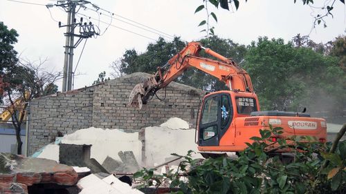 Tuyến đường đang GPMB đoạn từ nút giao Hòa Lạc đến ngã tư Miễu.