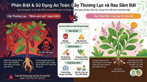 Phân biệt cách sử dụng cây thương lục và cây sâm đất - Ảnh BVCC