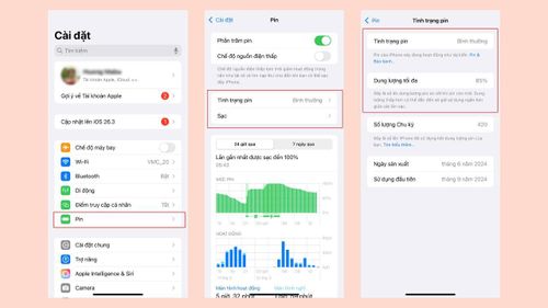 Cách kiểm tra tình trạng pin iPhone