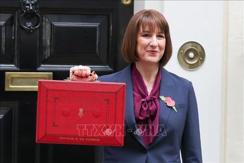 Bộ trưởng Tài chính Anh Rachel Reeves tại thủ đô London. Ảnh: THX/TTXVN