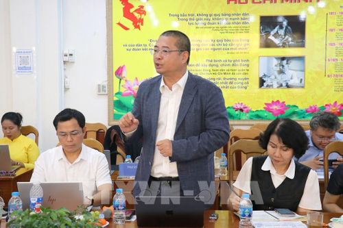 Tiến sỹ Đào Hà Trung, đại diện doanh nghiệp Công nghệ cao TP. Hồ Chí Minh phát biểu tại hội thảo. Ảnh: Thanh Vũ-TTXVN