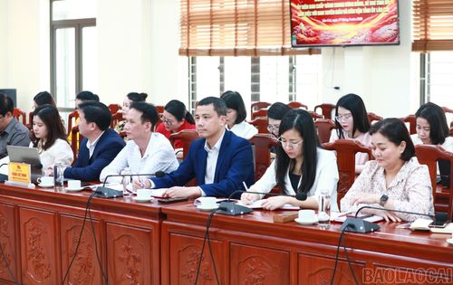 Các đại biểu dự buổi làm việc.