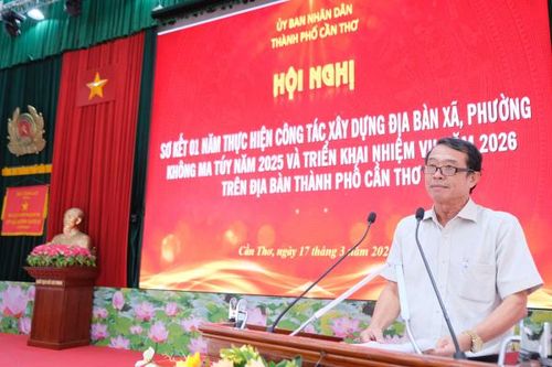Phó Chủ tịch UBND TP Cần Thơ phát biểu tại hội nghị.