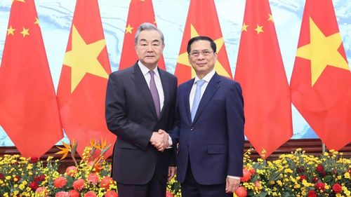 Phó Thủ tướng Bùi Thanh Sơn cùng Ủy viên Bộ Chính trị, Chủ nhiệm Văn phòng Ủy ban Công tác Đối ngoại Trung ương, Bộ trưởng Ngoại giao Trung Quốc Vương Nghị đồng chủ trì Phiên họp lần thứ 17 Ủy ban chỉ đạo hợp tác song phương Việt Nam-Trung Quốc. (Ảnh: TTXVN)