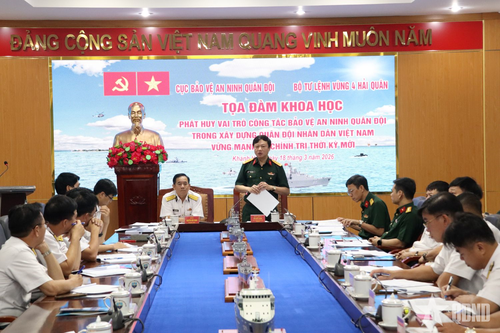  Đại tá, Thạc sĩ Đỗ Quyết Khoa, Phó cục trưởng Cục Bảo vệ An ninh Quân đội phát biểu kết luận. 