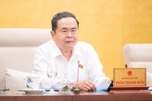 Chủ tịch Quốc hội Trần Thanh Mẫn phát biểu tại phiên họp. Ảnh: QH
