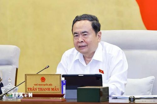 Chủ tịch Quốc hội Trần Thanh Mẫn phát biểu. (Ảnh: Doãn Tấn/TTXVN)