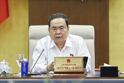 Chủ tịch Quốc hội Trần Thanh Mẫn phát biểu. Ảnh: Doãn Tấn/TTXVN
