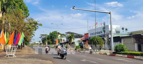 Một điểm camera giám sát giao thông trên địa bàn xã Ia Grai, tỉnh Gia Lai chưa được đưa vào vận hành chính thức. Ảnh: Hoài Nam - TTXVN
