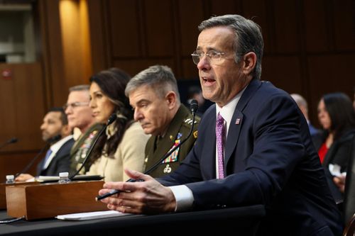 Giám đốc CIA John Ratcliffe tham gia phiên điều trần trước Thượng viện Mỹ. Ảnh: Reuters.