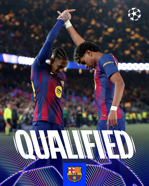 Barcelona giành quyền vào tứ kết sau thắng lợi chung cuộc 8-3 trước Newcastle United. Ảnh: UEFA