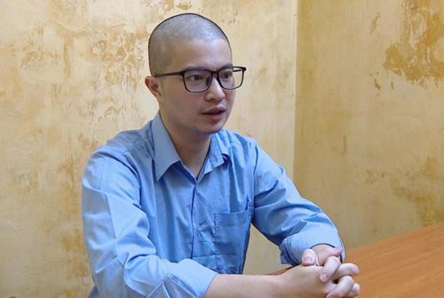 Đối tượng Phó Đức Nam tại cơ quan điều tra.
