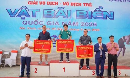 Đoàn Bắc Ninh xếp thứ Nhất toàn đoàn nội dung vật nữ tại Giải vô địch và vô địch trẻ vật bãi biển quốc gia năm 2026.