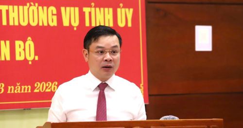 Ông Đỗ Hữu Huy phát biểu nhận nhiệm vụ ở vai trò mới.