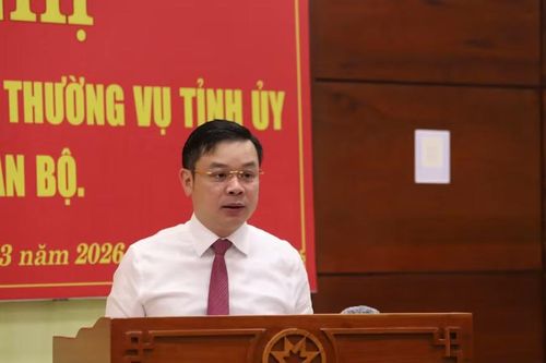 Ông Đỗ Hữu Huy phát biểu nhận nhiệm vụ. (Ảnh: TT)