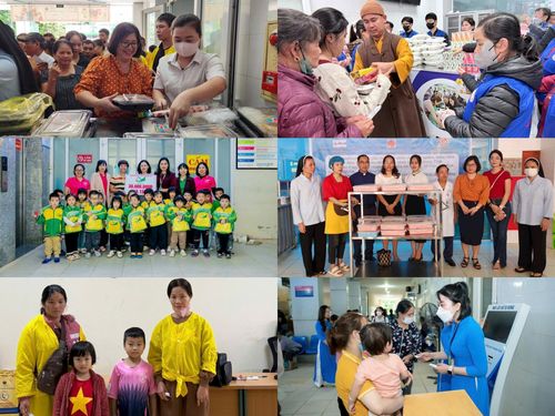 Nhiều chương trình thiện nguyện được phòng CTXH Bệnh viện kêu gọi mạnh thường quân trao cho các bệnh nhân.