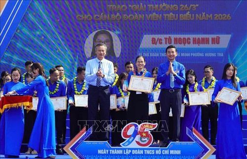 Tuyên dương Giải thưởng 26/3 trong thanh thiếu niên thành phố Đà Nẵng.