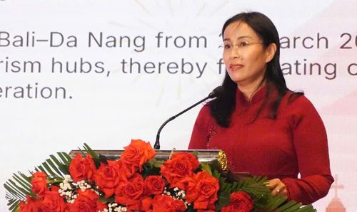 Bà Nguyễn Thị Anh Thi, Phó chủ tịch UBND TP Đà Nẵng phát biểu tại sự kiện.