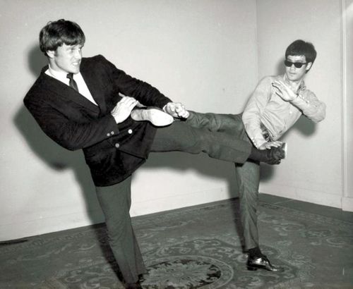Ảnh chụp Joe Lewis và Lý Tiểu Long năm 1968