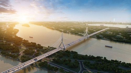Cầu Tứ Liên đang gấp rút hoàn thiện dự kiến mang lại diện mạo mới cho Thủ đô Hà Nội. Ảnh: Quang Thái