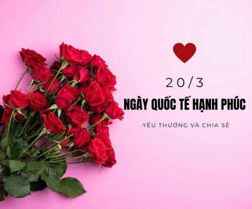 Một mẫu thiệp ngày Quốc tế Hạnh phúc 20/3 đẹp.