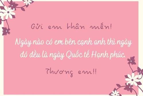 Thiệp ngày 20/3 ngọt ngào tặng người yêu. 