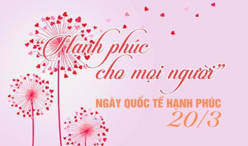 Mẫu thiệp ngày Hạnh phúc 20/3 đẹp. 