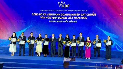 BTC trao chứng nhận cho các doanh nghiệp đạt chuẩn văn hóa kinh doanh Việt Nam năm 2025, mức tiến bộ