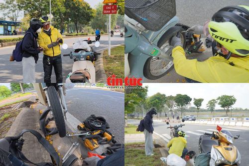 Hình ảnh ông Long trở nên quen thuộc với người đi đường tại khu vực cửa ngõ phía Đông TP Hồ Chí Minh.