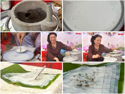 Những công đoạn làm nên những chiếc bánh cuốn Thanh Trì thơm ngon.