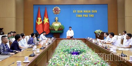 Toàn cảnh phiên họp tại điểm cầu tỉnh Phú Thọ.