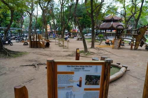 Được xây dựng từ cảm hứng câu chuyện Thánh Gióng – biểu tượng về tinh thần yêu nước và sức mạnh cộng đồng, sân chơi không chỉ là nơi vui chơi mà còn là “lớp học mở” về văn hóa.