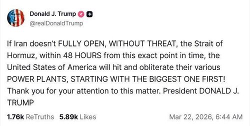 Bài đăng trên Truth Social của ông Trump.