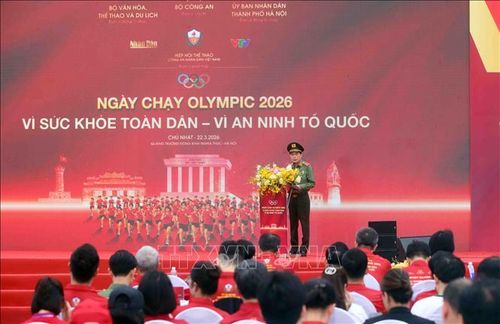 Thượng tướng Lê Quốc Hùng, Ủy viên Trung ương Đảng, Thứ trưởng Bộ Công an phát biểu. Ảnh: Lê Ngọc/TTXVN phát