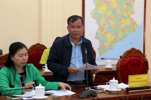 Đại diện Ban Tuyên giáo và Dân vận Tỉnh ủy báo cáo tình hình công tác dân vận quý I/2026