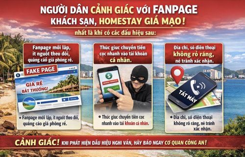 Công an tỉnh Gia Lai khuyến cáo du khách cẩn trọng khi đặt phòng trực tuyến. Ảnh: Cổng TTĐT tỉnh Gia Lai