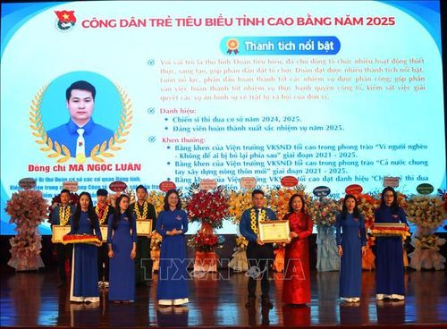 Công dân trẻ tiêu biểu tỉnh Cao Bằng năm 2025 Ma Ngọc Luân.